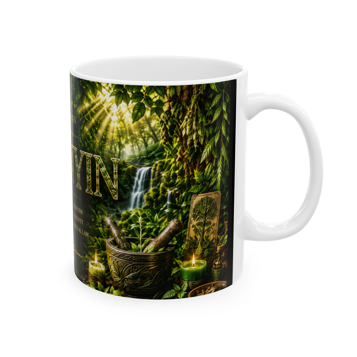 Osanyin-Orisha of herbs and healing ceramic mug (11oz)
