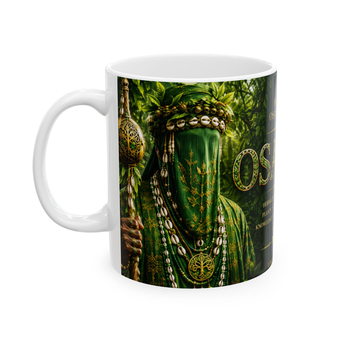 Osanyin-Orisha of herbs and healing ceramic mug (11oz)