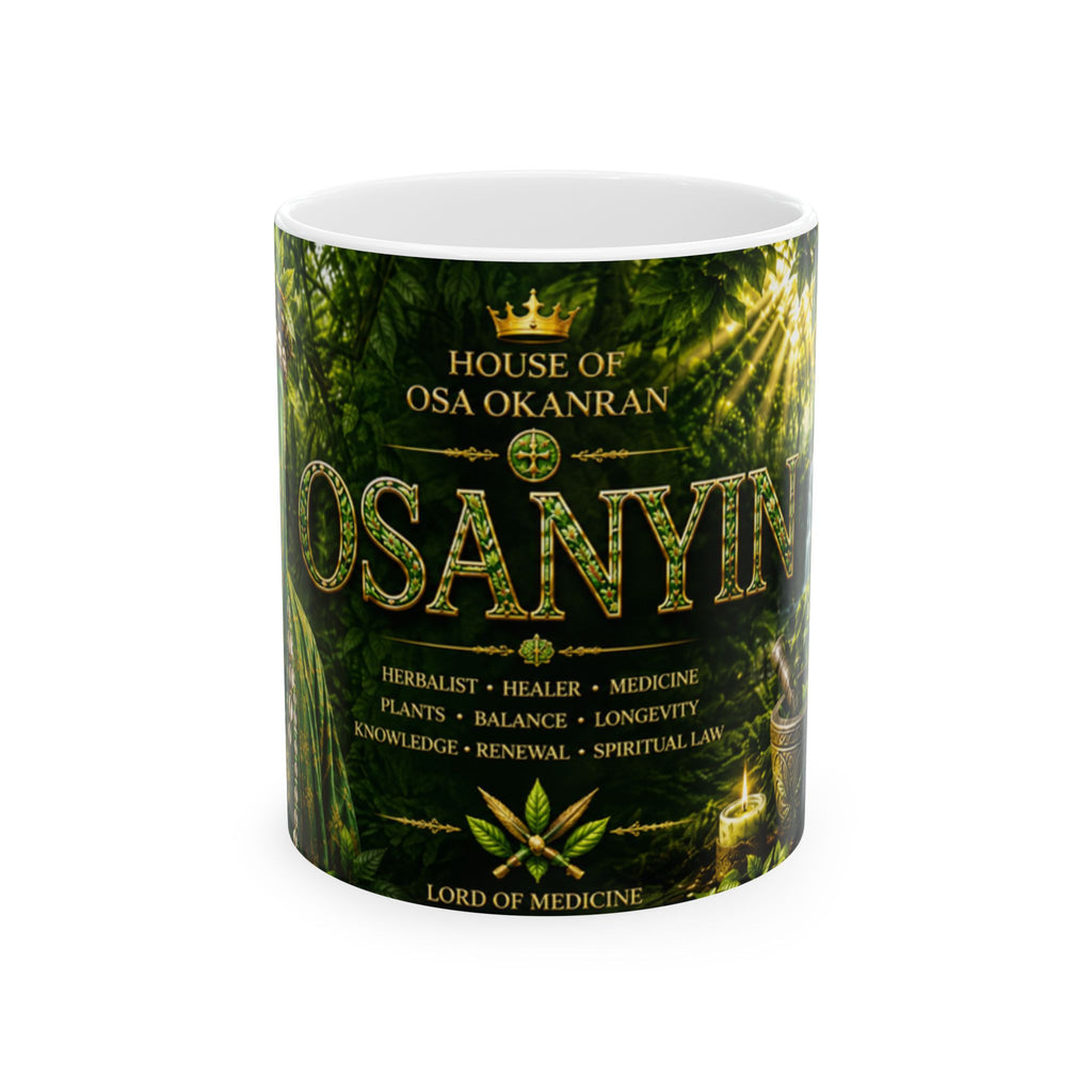 Osanyin-Orisha of herbs and healing ceramic mug (11oz)
