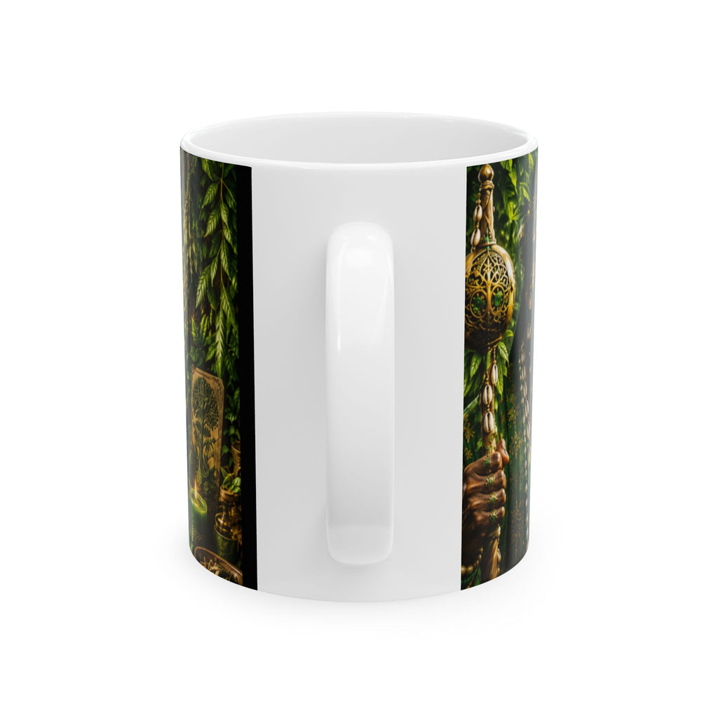 Osanyin-Orisha of herbs and healing ceramic mug (11oz)